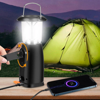 Lampada da campeggio a LED, lampada da campeggio, lampada solare a manovella USB