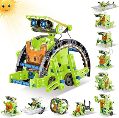 12-in-1 Giocattoli Robot Solari, Kit Robot Costruzioni per Bambini, STEM Giochi