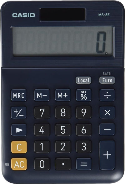 CASIO Calcolatrice da tavolo MS-8E, 8 cifre, funzione di conversione valute