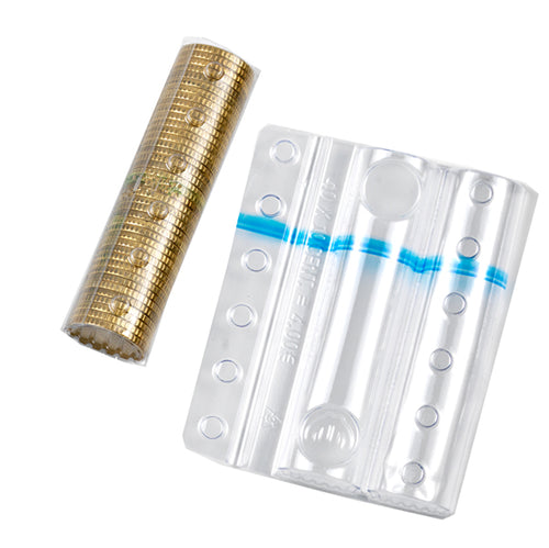 Sacchetto Da 100 Blister Portamonete 10 Cent Fascia Blu