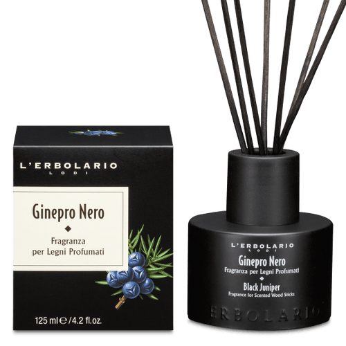 Fragranza per Legni Profumati con Bastoncini Ginepro Nero 125 ML