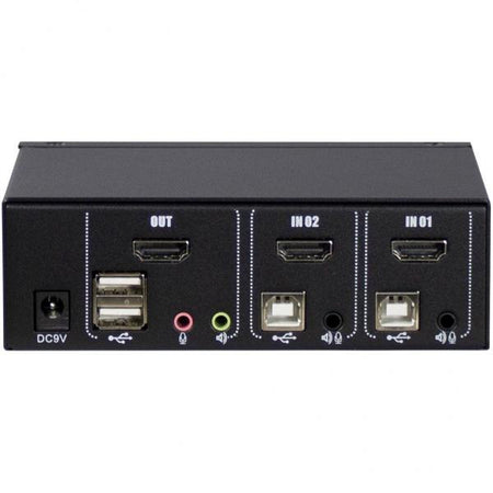 Inter-Tech AS-21HA HDMI switch per keyboard-video-mouse [kvm] Nero (Argus KVM AS-21HA - KVM / audio-switch)