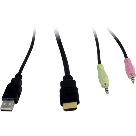 Inter-Tech AS-21HA HDMI switch per keyboard-video-mouse [kvm] Nero (Argus KVM AS-21HA - KVM / audio-switch)