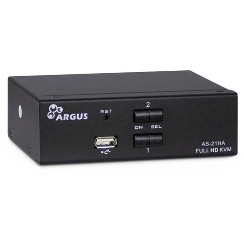Inter-Tech AS-21HA HDMI switch per keyboard-video-mouse [kvm] Nero (Argus KVM AS-21HA - KVM / audio-switch)