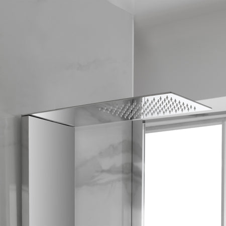 Colonna Doccia Cromata Inox Lucido Idromassaggio Spa | Flat