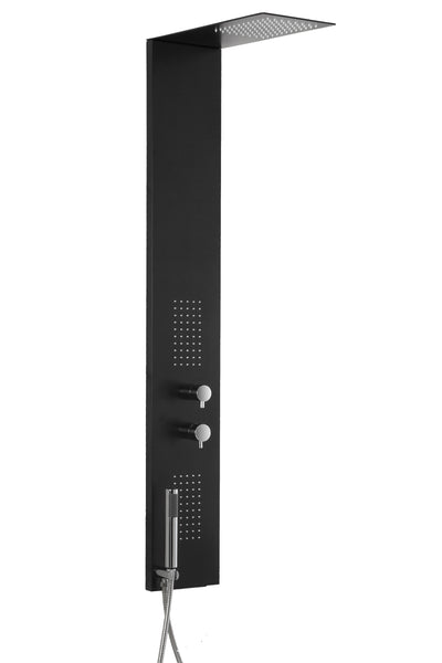 Colonna Doccia Cromata Nera Idromassaggio Spa | Flat