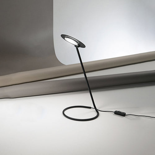 Lampada Da Scrivania In Metallo Moderna Miniarc Nero Led Diffusore Regolabile