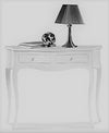MOBILI 2G - CONSOLLE 2 CASSETTI LEGNO BIANCO OPACO L.100 P.38 H.78 (1435)