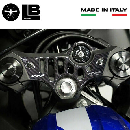 Adesivo 3D Piastra forcella sterzo moto compatibile con Yamaha YZF R25 2019-23
