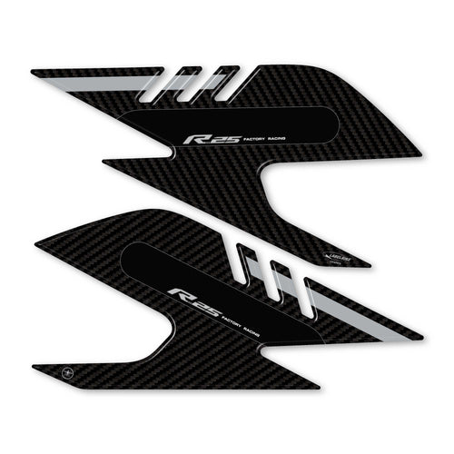 Adesivi 3D Protezioni laterali serbatoio compatibili con Yamaha YZF R25 2019-23