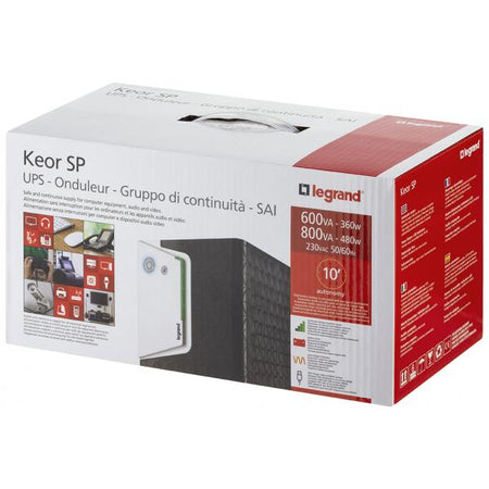 LEGRAND KEOR SP 800VA (310183) - UPS LINE INTERACTIVE - 4 PRESE IEC - AUTONOMIA 15 MINUTI
