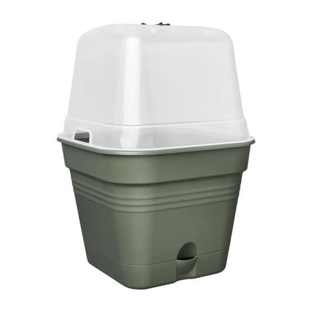 ELHO Green Basics Vaso da coltivazione quadrato -  35 - Plastica - 14 l - Verde
