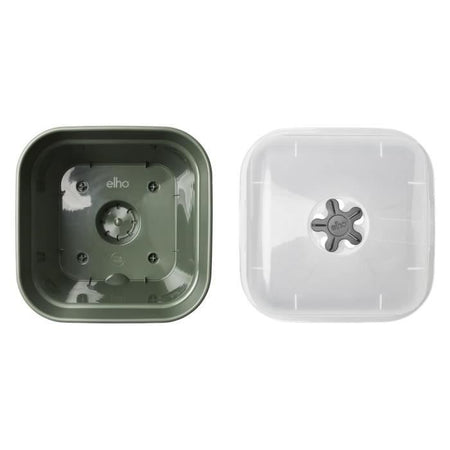ELHO Green Basics Vaso da coltivazione quadrato -  35 - Plastica - 14 l - Verde