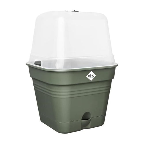 ELHO Green Basics Vaso da coltivazione quadrato -  35 - Plastica - 14 l - Verde