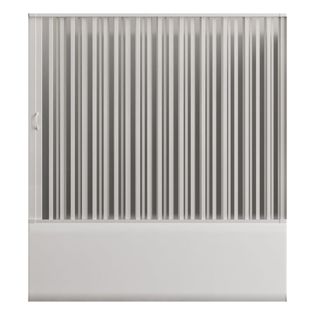 Sopra vasca a soffietto in pvc ad anta singola, apertura laterale