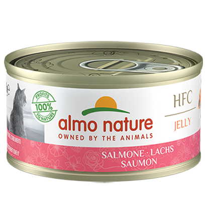 Almo Nature Scatoletta HFC Jelly gusto Salmone per Gatti Adulti 70gr