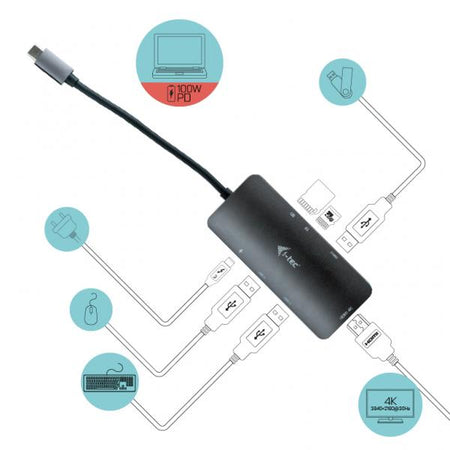 I-TEC DOCKING STATION IN METALLO USB-C, 4K HDMI + POWER DELIVERY 60W