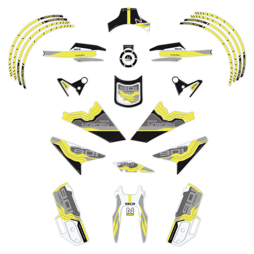 Kit adesivi 3D Protezioni per moto compatibili con Husqvarna Norden 901 2024
