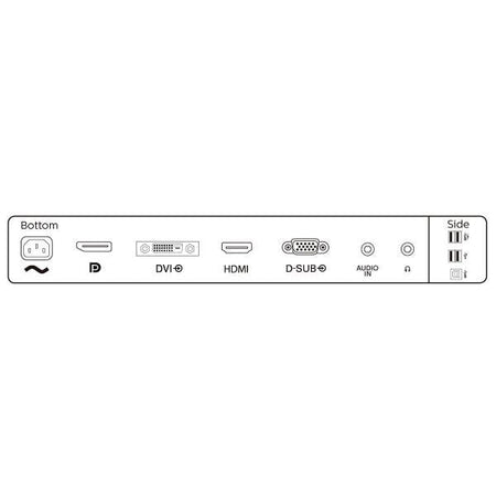 PHILIPS MONITOR 23,8 LED IPS 16:9 FHD 5MS 250CDM, VGA/DVI/DP/HDMI, USB, MULTIMEDIALE