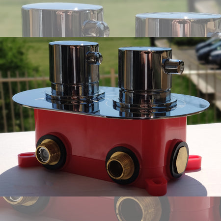 Set doccia incasso soffione tondo, Miscelatore Termostatico, Doccetta | Isola