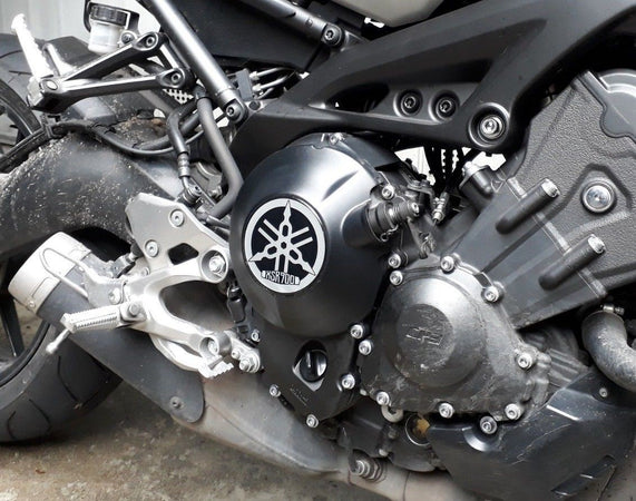 ADESIVO in RESINA 3D ARGENTO PROTEZIONE CARTER XSR900 VARIATORE YAMAHA XSR 900