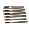 Set Punzoni punteruoli acciaio cavi forare gomma pelle plastica 6pz Silverline Silverline