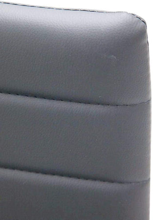 Sedia Moderna 4pz Metallo Verniciato Pelle Ecologica Sala Pranzo Cucina Grigio