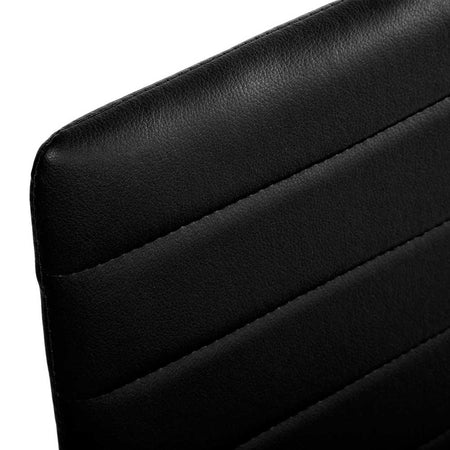 Sedia Moderna 4pz Metallo Verniciato Pelle Ecologica Sala Pranzo Cucina Nero