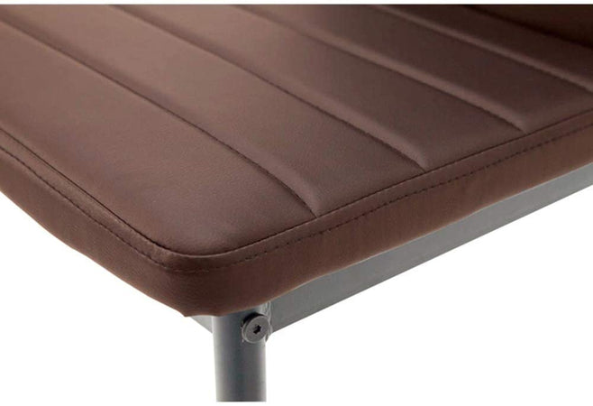 Sedia Moderna 4pz Metallo Verniciato Pelle Ecologica Sala Pranzo Cucina Morrone