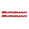 Adesivi 3D scritte Burgman scooter compatibili con Suzuki Burgman 250-400-650