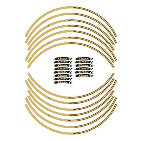 Kit Strisce Adesive Per Cerchi Compatibili Per Yamaha Scooter Tmax 2008-2023 Oro
