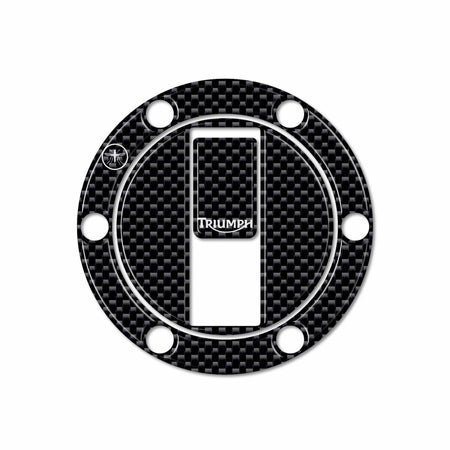 Protezione Graffi Tappo Serbatoio Triumph Adesivi In Resina 3D Carbonio per Moto