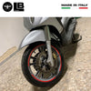 KIT STRISCE ADESIVE CERCHI compatibili per SCOOTER PIAGGIO BEVERLY Rosse-Bianche