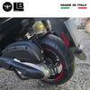 KIT STRISCE ADESIVE CERCHI compatibili per SCOOTER PIAGGIO BEVERLY Rosse-Bianche