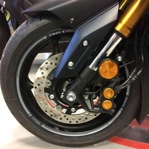 STRISCE ADESIVE per CERCHI compatibili per YAMAHA scooter TMAX 2008-2023 ARGENTO