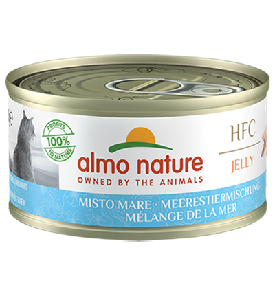 Almo Nature Scatoletta HFC Jelly gusto Misto Mare per Gatti Adulti 70gr