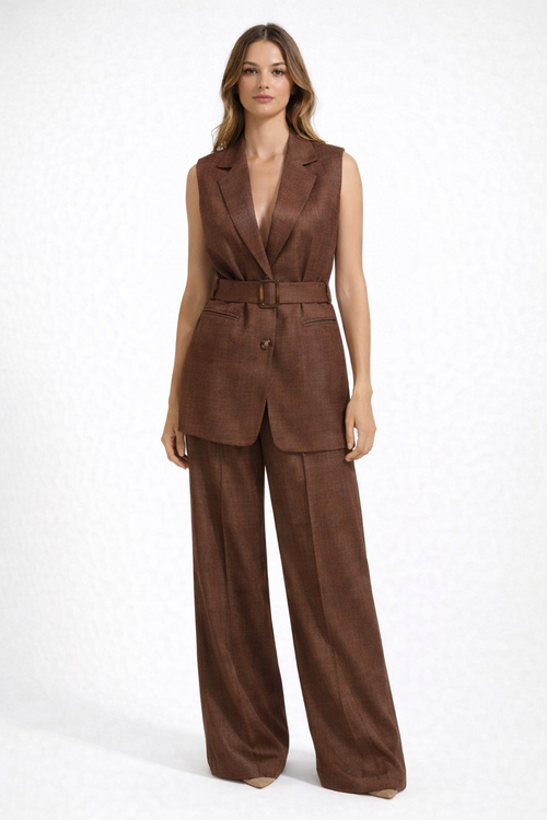 Pantalone palazzo 2 bottoni