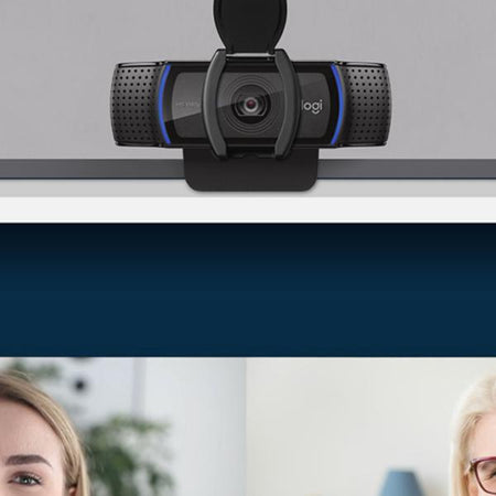 Logitech C920S HD Pro Webcam, Videochiamata Full HD 1080p/30fps, Audio Stereo Chiaro, Correzione Luce HD, Privacy Shutter, Per Skype, Zoom, FaceTime, Hangouts, PC/Mac/Laptop/Tablet/XBox