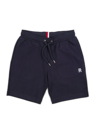 Tommy Hilfiger - Bermuda Con Logo In Jersey MW0MW34401 DW5 BLU da uomo