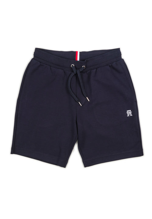 Tommy Hilfiger - Bermuda Con Logo In Jersey MW0MW34401 DW5 BLU da uomo