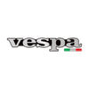 ADESIVI-STICKERS 3D SCRITTA VESPA CROMATA Adesivo per PIAGGIO+BANDIERA ITALIANA