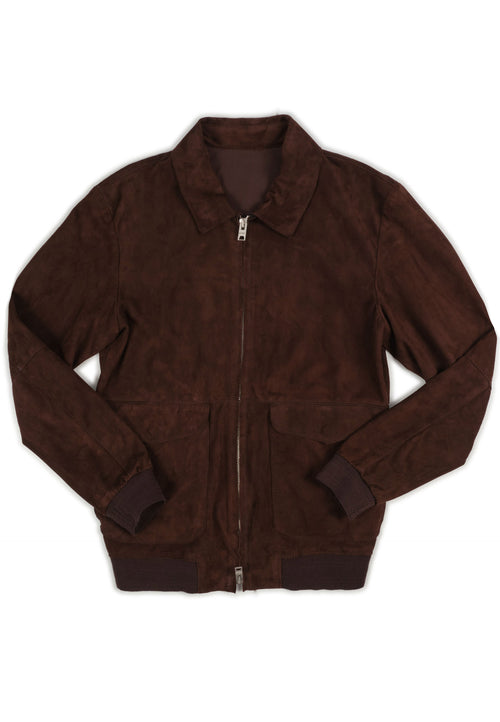 DFOUR Dfour - Bomber Collo Camicia Tes. Camoscio DF819 CMA MORO da uomo