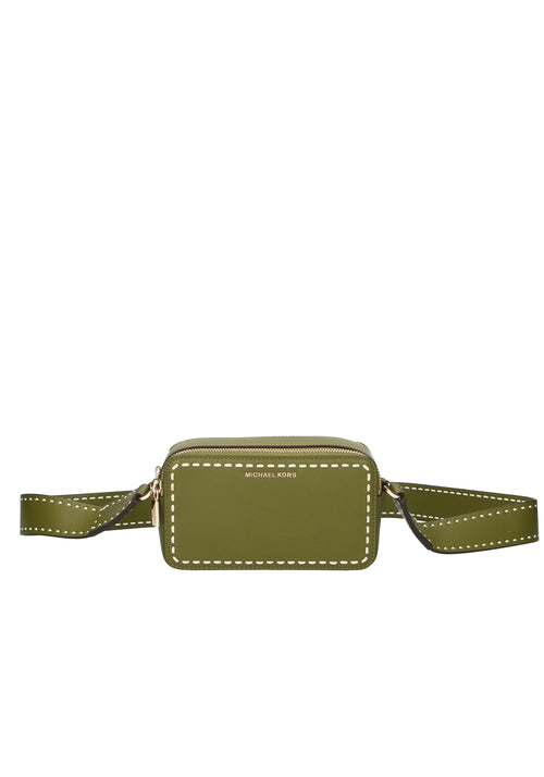 MICHAEL KORS SM DBL ZP Camra Xbody Donna michael kors 32T4GJ6C1L-334 Verde da donna