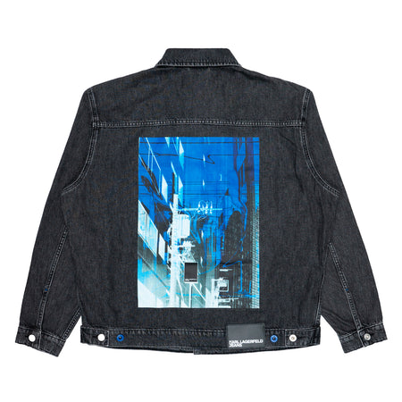 KARL LAGERFELD Jacket Uomo Karl Lagerfeld Relaxed Print Denim da uomo