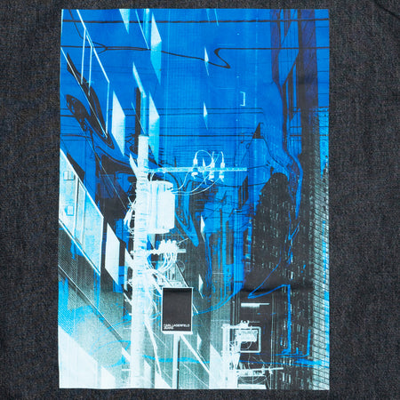 KARL LAGERFELD Jacket Uomo Karl Lagerfeld Relaxed Print Denim da uomo