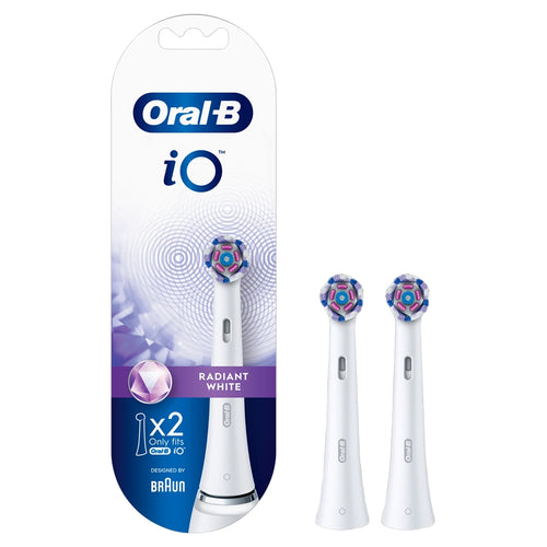 2 Testine di Ricambio Radiant White per Oral-B iO 3753, 3758, 3769, 3776, 3794