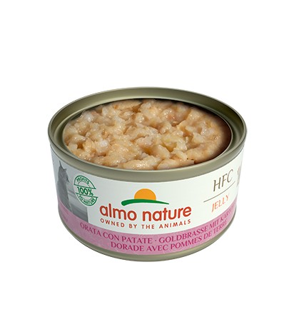 Almo Nature Scatoletta HFC Jelly gusto Orata e Patate per Gatti Adulti 70gr