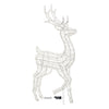 Renna luminosa con zampa alzata in acrilico luce a led bianco freddo h125 cm