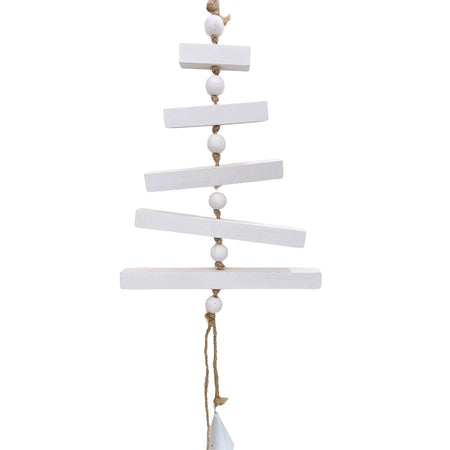 Pendaglio Albero in legno h 50 cm, pallina per Albero di Natale addobbi natalizi