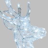 Renna luminosa con zampa alzata in acrilico luce a led bianco freddo h125 cm